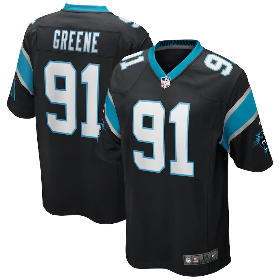 Men Carolina Panthers 91 Kevin Greene Nike Black Game Retired Player NFL Jersey